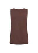 Marica V Neck Sleeveless Top - Hot Fudge