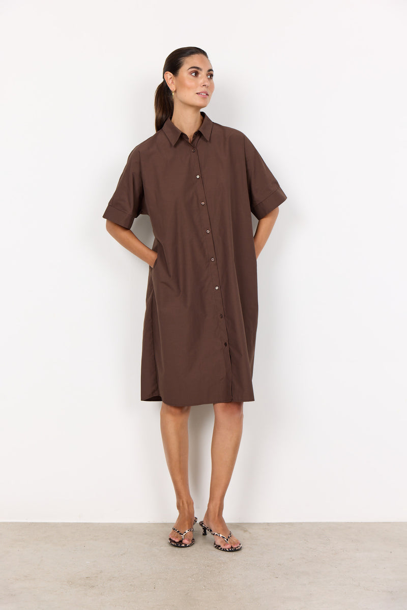 Netti 100 Dress - Hot Fudge