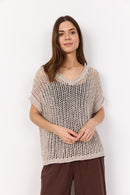 Rudy 2 V Neck Jumper - Cream Melange