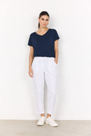 Cissie 10 Crop Trouser - White