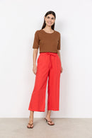 Ina Linen Mix Crop Trouser - Bittersweet