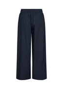 Ina Linen Mix Crop Trouser - Navy
