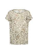 Panike 58 Paisley Print Tee - Butternut Combi