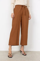 Ina Linen Mix Crop Trouser - Toffee