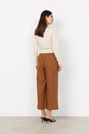 Ina Linen Mix Crop Trouser - Toffee