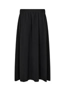 Cath 9 Front Button Skirt - Black