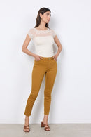 Ryan 5 Broderie Top T-Shirt - Cream