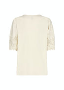 Milly 1 Lace Detail Shirt - Cream