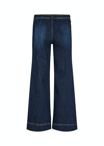 Kimberly 21 Wide Leg Jeans - Dark Blue Denim