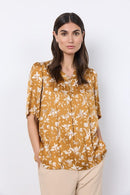 Moa ShortSleeve Print Blouse - Golden Yellow