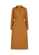 Netti Button Planket Dress - Golden Yellow