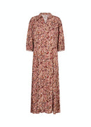 Minea 3/4Sleeve Print Dress - Berry