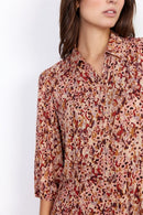 Minea 3/4Sleeve Print Dress - Berry