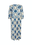 Marica All Over Print Dress - Bright Blue