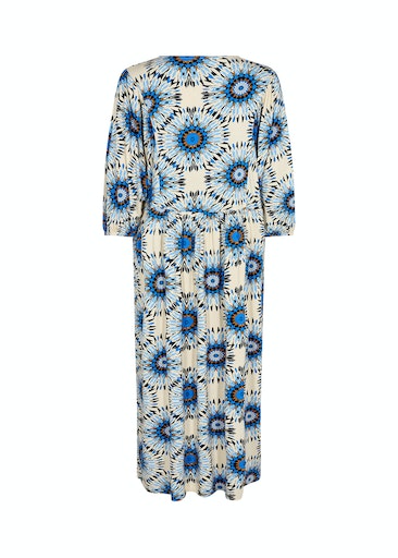Marica All Over Print Dress - Bright Blue