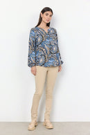 Manny 2 Paisley Print Blouse - Bright Blue