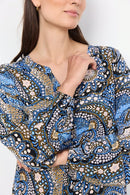 Manny 2 Paisley Print Blouse - Bright Blue