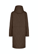 Fenya Hooded Quilted Jacket - Coffee