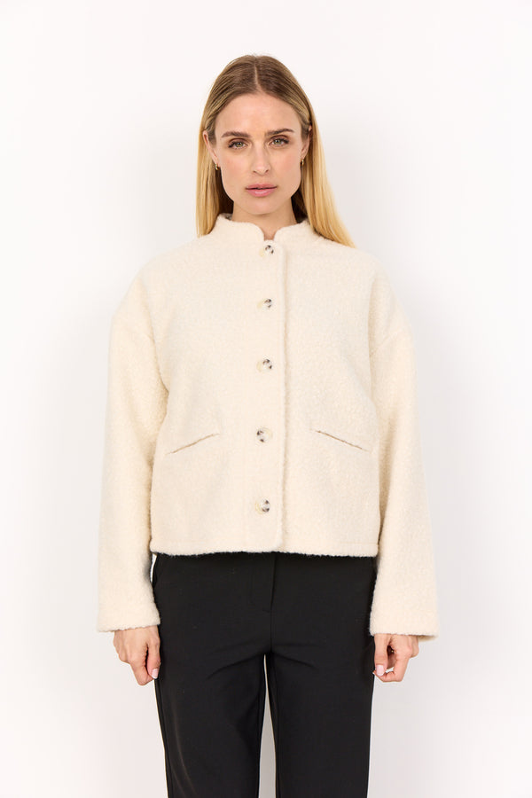 Shaima 1 Button Jacket - Cream