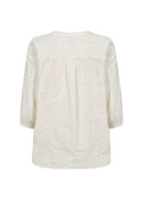 Silva 1 Split Neck Blouse - Cream