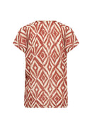 Aretha 42 Graphic Print Tee - Mineral Red Multi