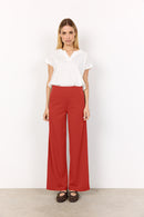 Siham 48 Wide Leg Trouser - Mineral Red