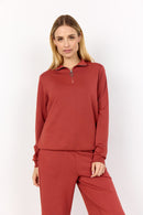 Banu 187 1/2 Zip Sweatshirt - Mineral Red