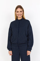 Siri 2 Striped Ziptop - Navy Combi
