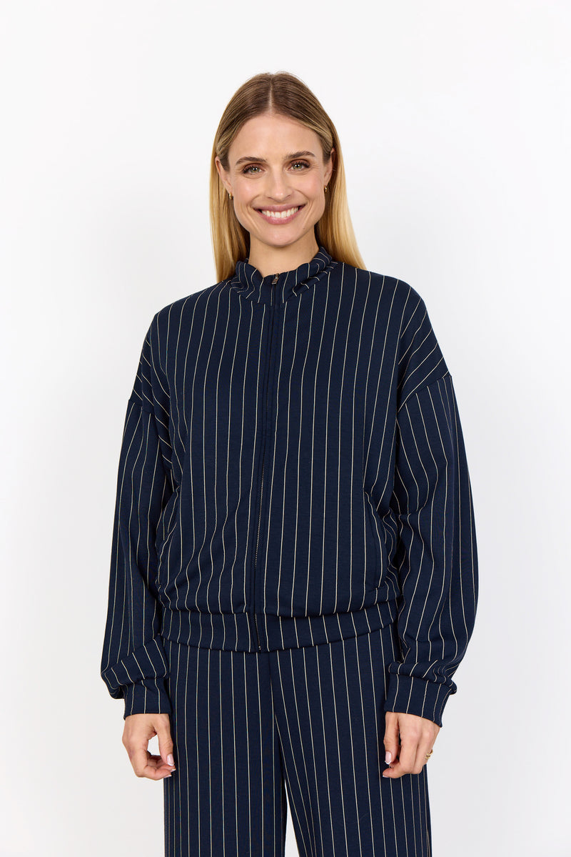 Siri 2 Striped Ziptop - Navy Combi