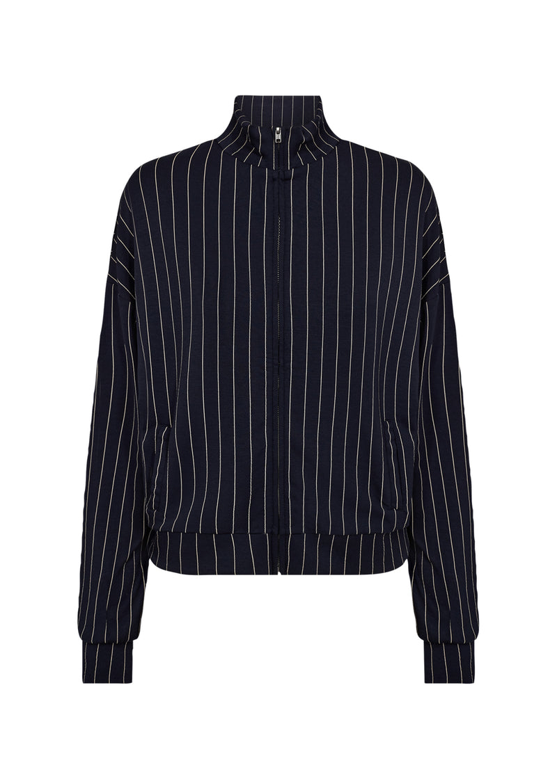Siri 2 Striped Ziptop - Navy Combi