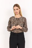 Sati 2 Animal Print Cardigan - Hot Fudge Combi