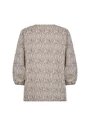 Soyaconcept Saima 2 Stripe Print Shirt - Hot Fudge Combi