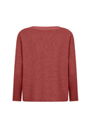 Dollie 663 Round Neck Jumper - Mineral Red Melange