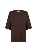 Dollie 790 V Neck Jumper - Hot Fudge Melange