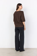 Dollie 790 V Neck Jumper - Hot Fudge Melange