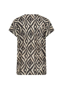 Aretha 42 Graphic Print Tee - Black Combi