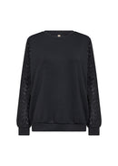 Banu 247 Lace Sleeve Jumper - Black