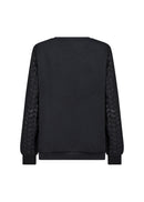 Banu 247 Lace Sleeve Jumper - Black