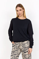 Banu 247 Lace Sleeve Jumper - Black