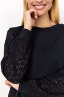 Banu 247 Lace Sleeve Jumper - Black