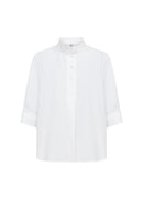 Netti 129 High Neck Blouse - White
