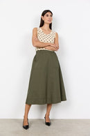 Gea 1 Dot Sleeveless Top - Cream Combi