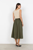 Gea 1 Dot Sleeveless Top - Cream Combi