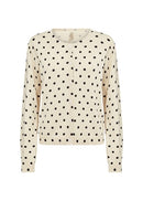 Gea 2 Polka Dot Cardigan - Cream Combi