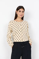 Gea 2 Polka Dot Cardigan - Cream Combi