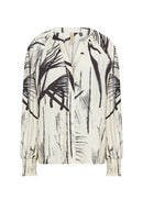 Gopi 1 Abstract Print Blouse - Cream Combi