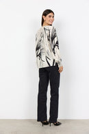 Gopi 1 Abstract Print Blouse - Cream Combi