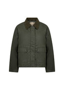 Gia 1 Cord Collar Jacket - Forest Night