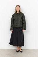 Gia 1 Cord Collar Jacket - Forest Night