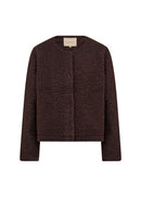 Shaima 11 Round Neck Jacket - Chocolate Plum